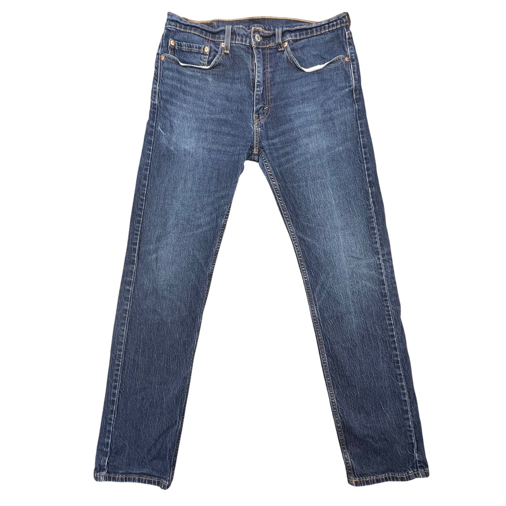 Levis Blue 505 Regular Fit Straight Leg Jeans Mens 34x34
